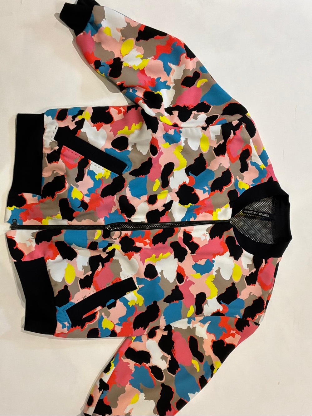 Marc Cain Multi-Color Abstract Print Bomber Jacket - Picture 5 of 7